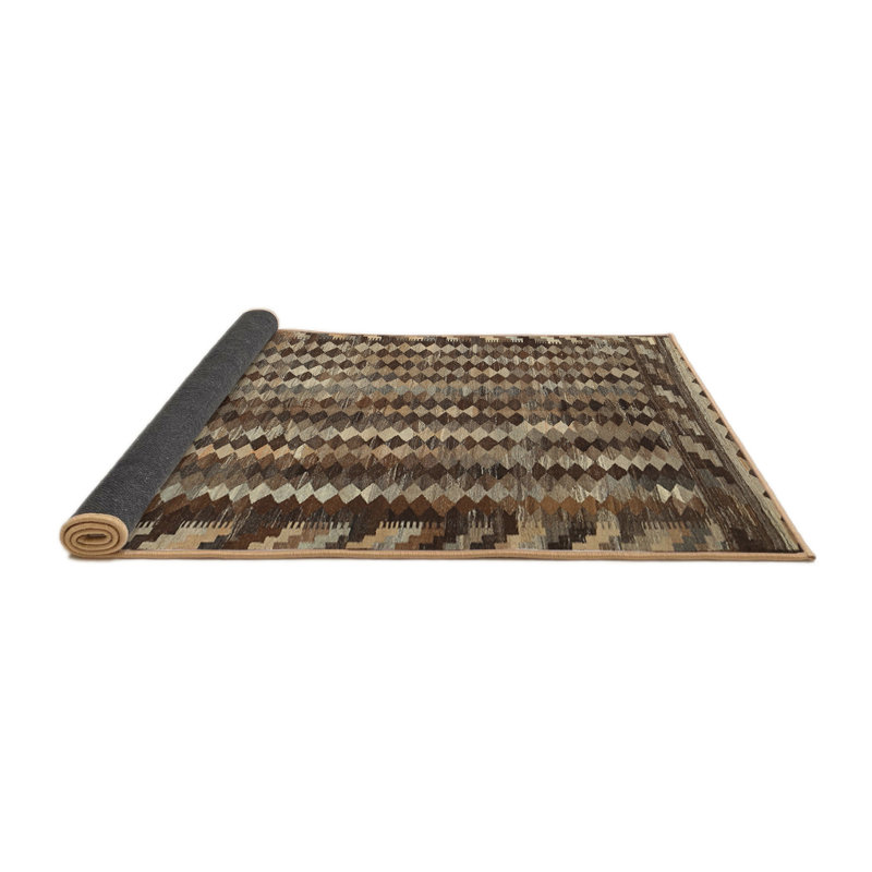 Tapis brun contemporain, Rond 3 pi