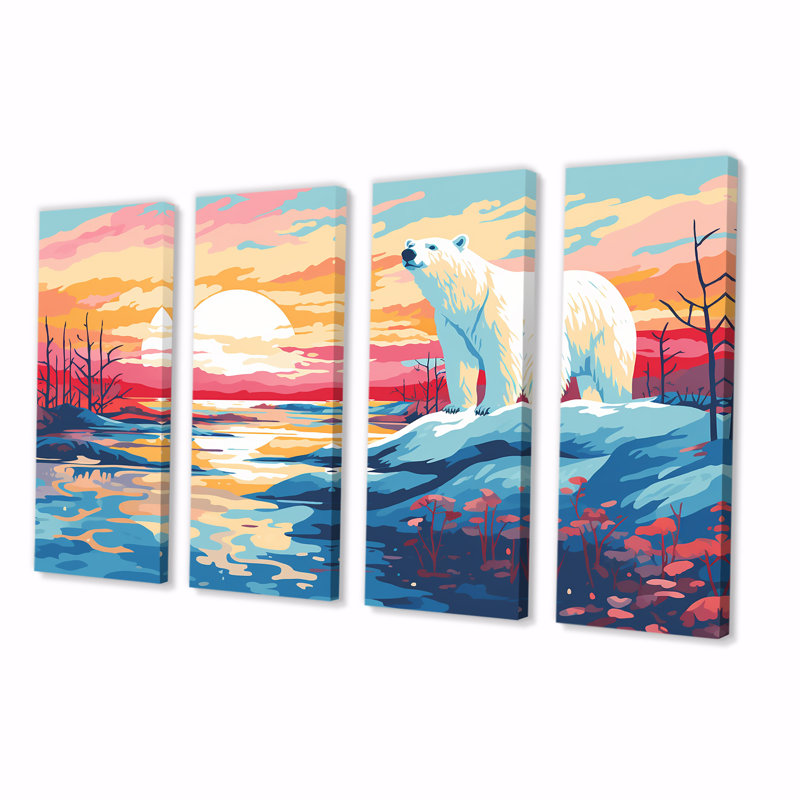 Ensemble d'art mural 4 pièces Sunrise, H 28 po x l 48 po