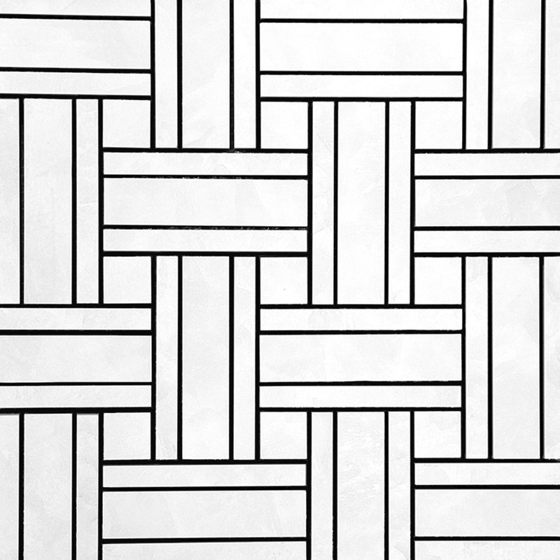 Mirage Porcelain Mosaic Basketweave , White
