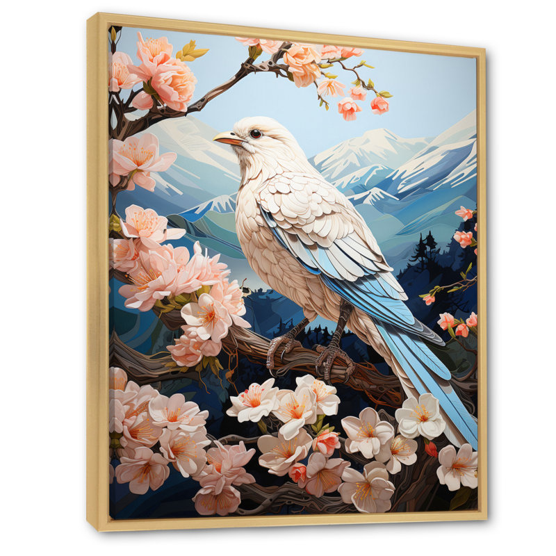 Blanc colombe ailée harmonie pastorale - animaux, reproductions d'art mural, H 32 po x l 24 po x P 1 po