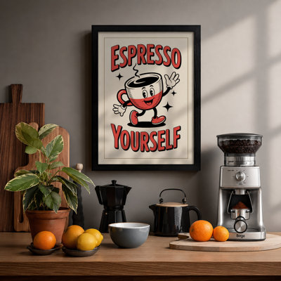 Espresso Yourself Retro - Framed Print
