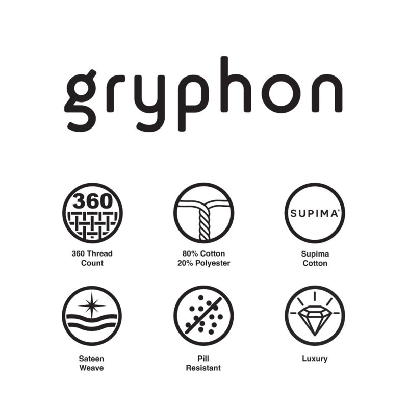 Gryphon Collection Fresh White Pillowcase, Standard (20x30)