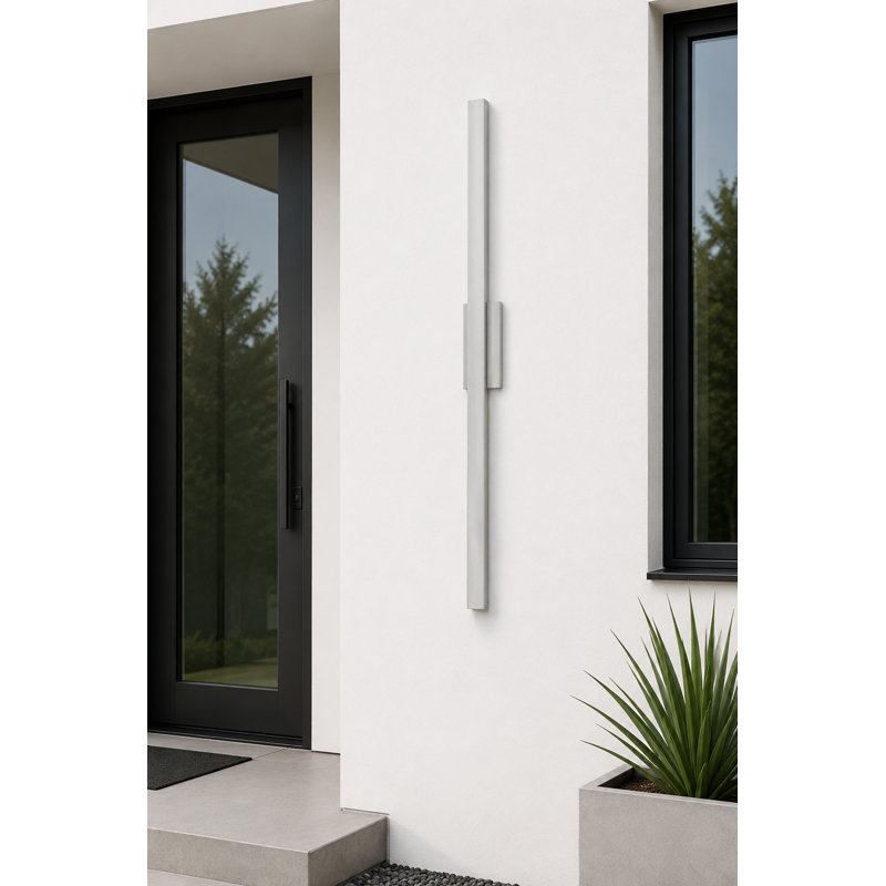 Chesnet-Outdoor Wall Mount, 51" H x 4.5" W x 2.75" D, Satin Aluminum