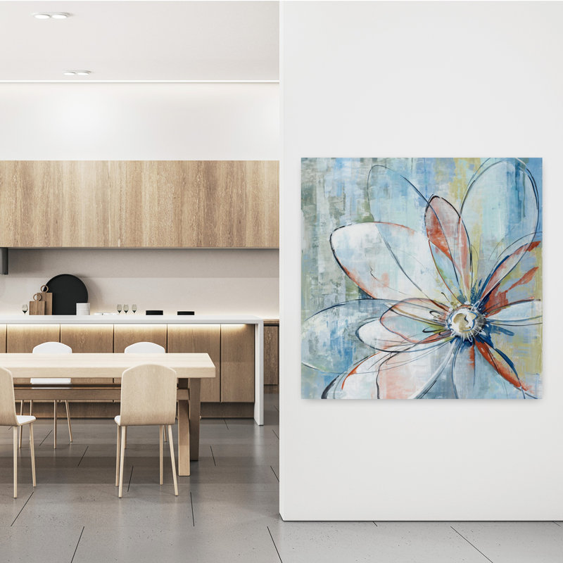 Art floral contemporain, H 48 po x l 48 po