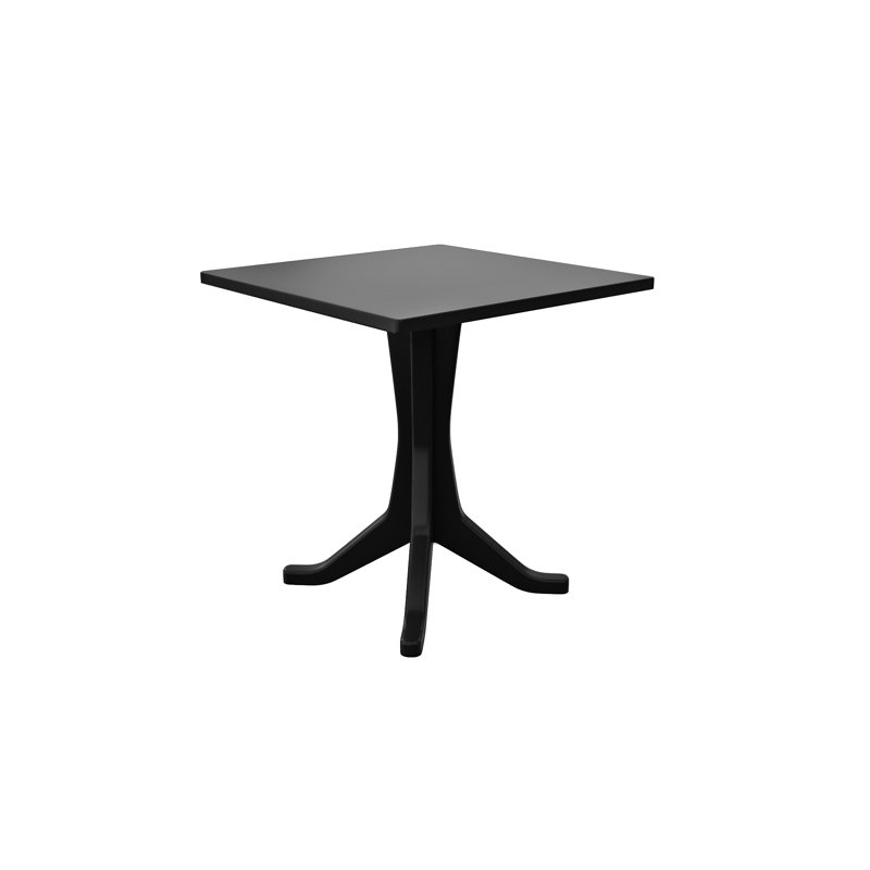 Patio Perfection Square Outdoor Dining Table , 27.5 " W 27.5 " D, Black