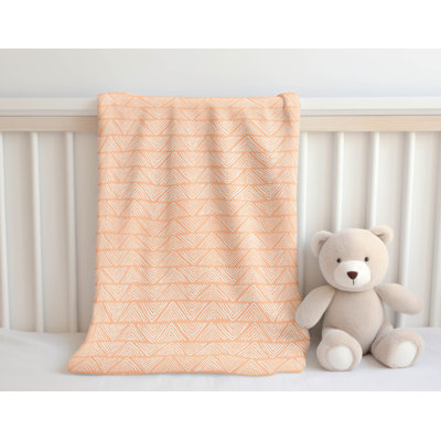 Chev Wave Stripe Velveteen Fleece Blanket