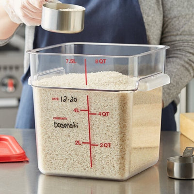 Cambro 2 Qt. Clear Round Polycarbonate Food Storage Container – NSF Listed, Dishwasher Safe, Stackable