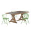 Ensemble de table de salle à manger et de chaises à dossier bas en placage de béton Warner-114509602