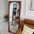 Retro Pine Frame Rectangular High-Definition Full-Length Mirror-171006958