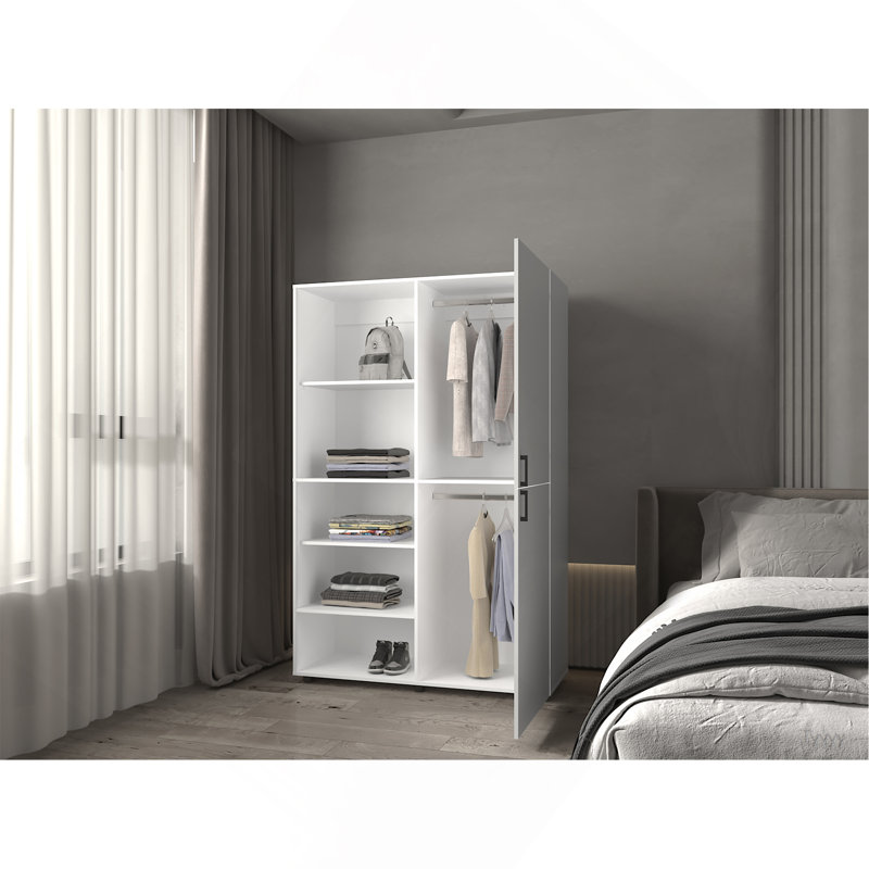 Armoire Tunica, chambre, blanc, Blanc