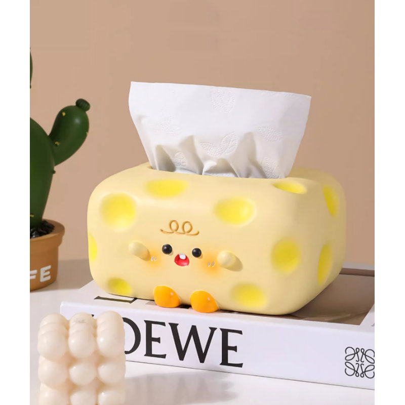 Southfield Tissue Box Cover, Yellow