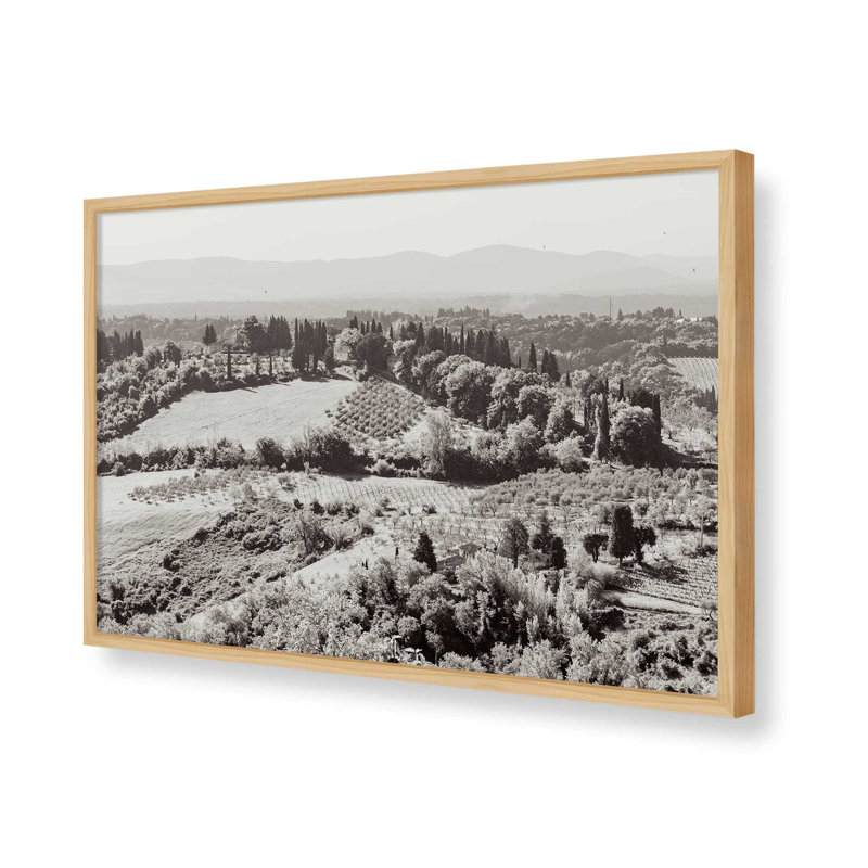 «Tuscan Hills I» par Deborah Revell, reproduction d'art, 30 W x 20 H, Tan, Framed Print