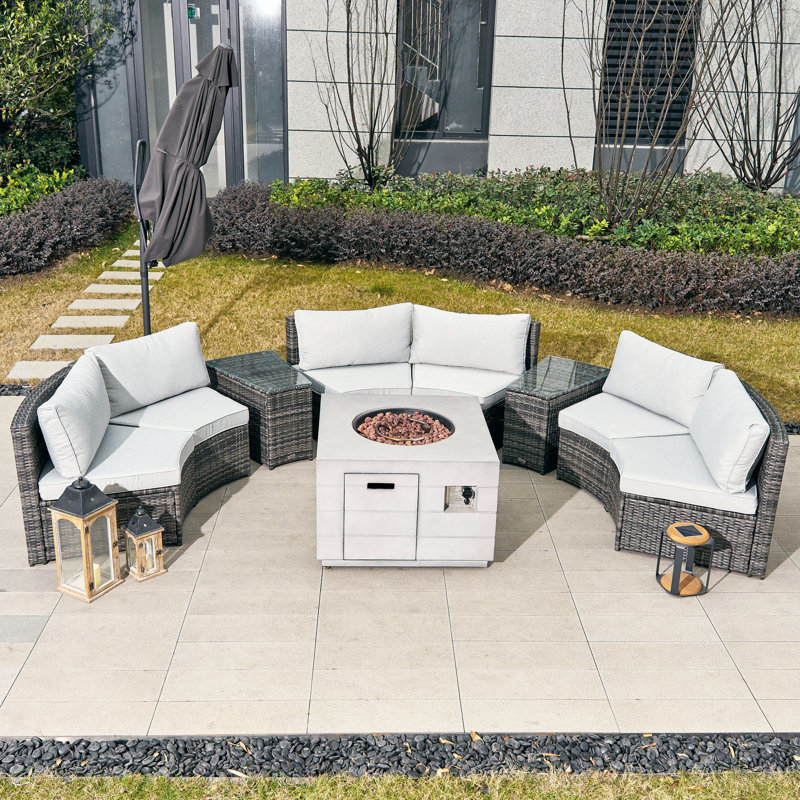 Arrika 6 - Person Patio Conversation Set with Cushions