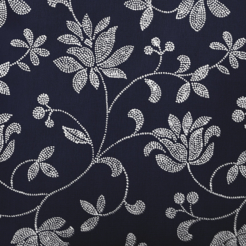 16" Porcelain Blue Floral Polyester Accent Pillow