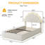 Lit plateforme tapissier simple de style moderne avec cadre Boucle, tête de lit plateforme réglable et lumière DEL-506011417