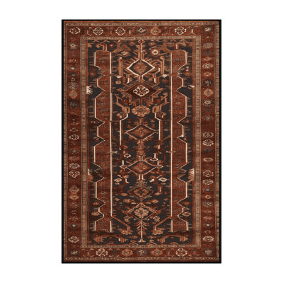 Machine Washable Turkish Brown Area Rug