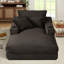 Chaise longue en velours côtelé à compression 47,2 po, siège profond avec porte-gobelet et sac de rangement, aucun assemblage requis-1372238334