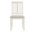 Ensemble de 4 chaises de salle à manger, structure rembourrée en bois d'hévéa, beige campagne moderne