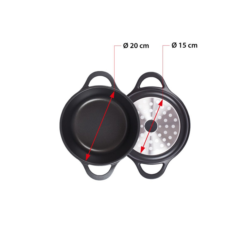 Valira Non-Stick Aluminum Round Dutch Oven, 2.5 L