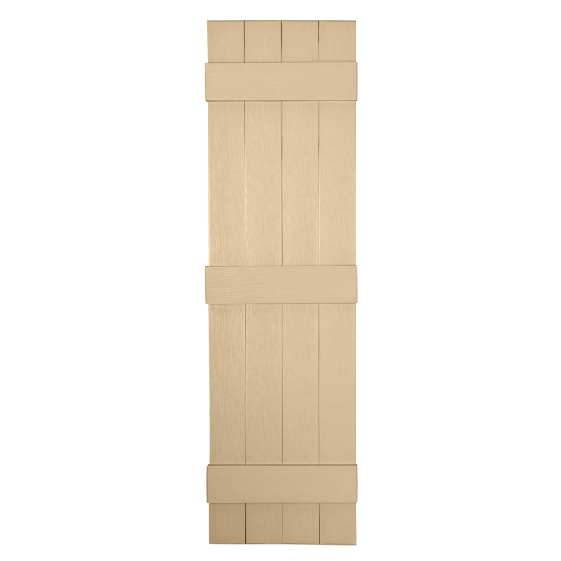 Persiennes personnalisées à 4 planches fermées, Bois de santal, 77"