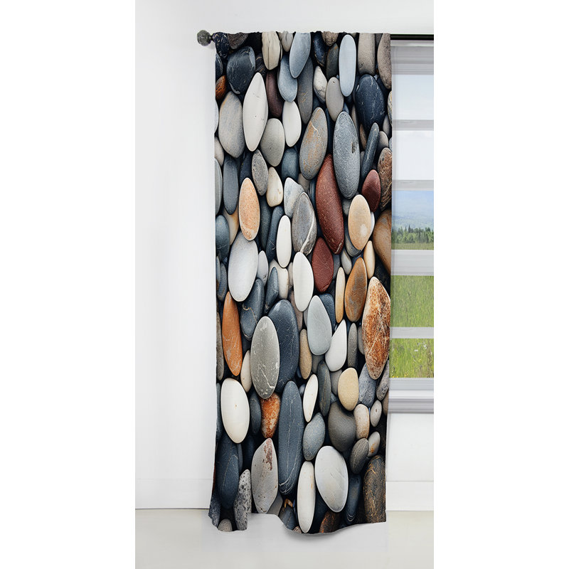 Raquel - Rideau minimaliste côtier - Rideau occultant sans motif - 1 panneau, L 52 po x L 108 po