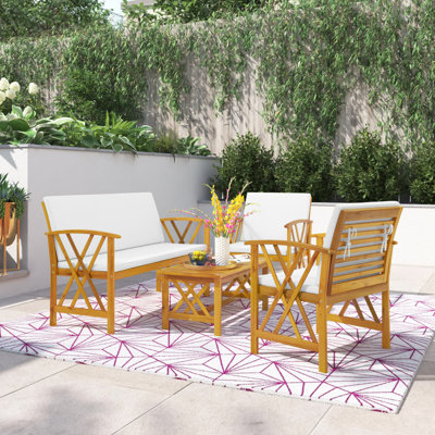 Maeli 4 - Person Patio Conversation Set with Cushions