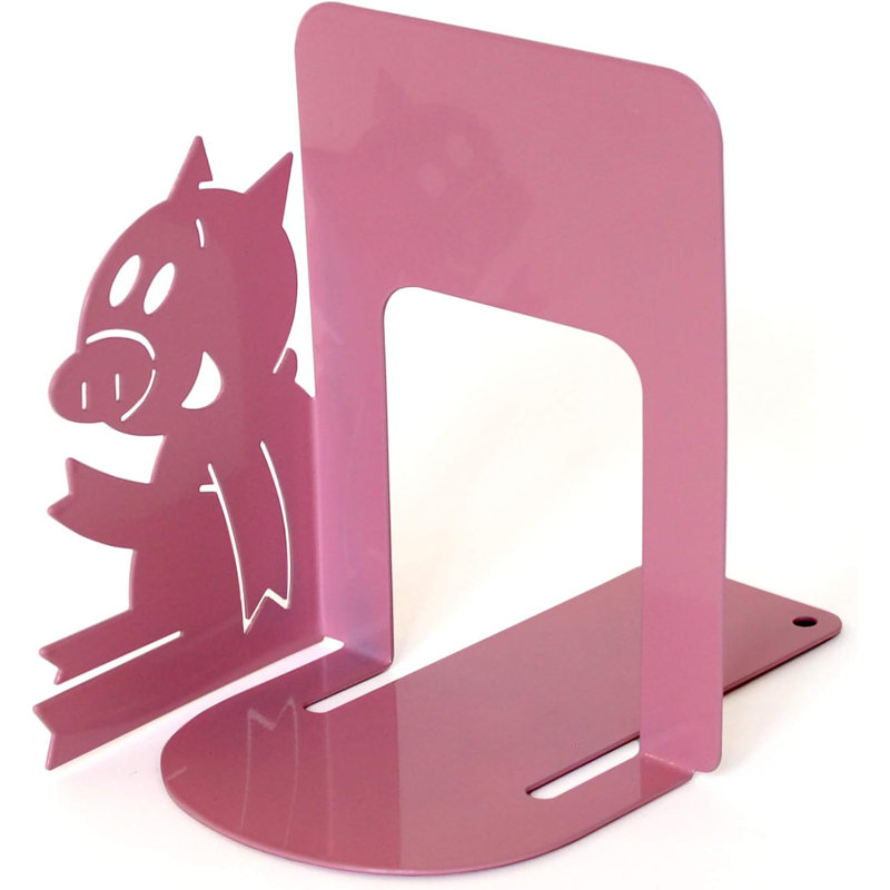 Elephant & Piggie Set Of Durable Metal Bookends 9”H X 4”W X 7”D