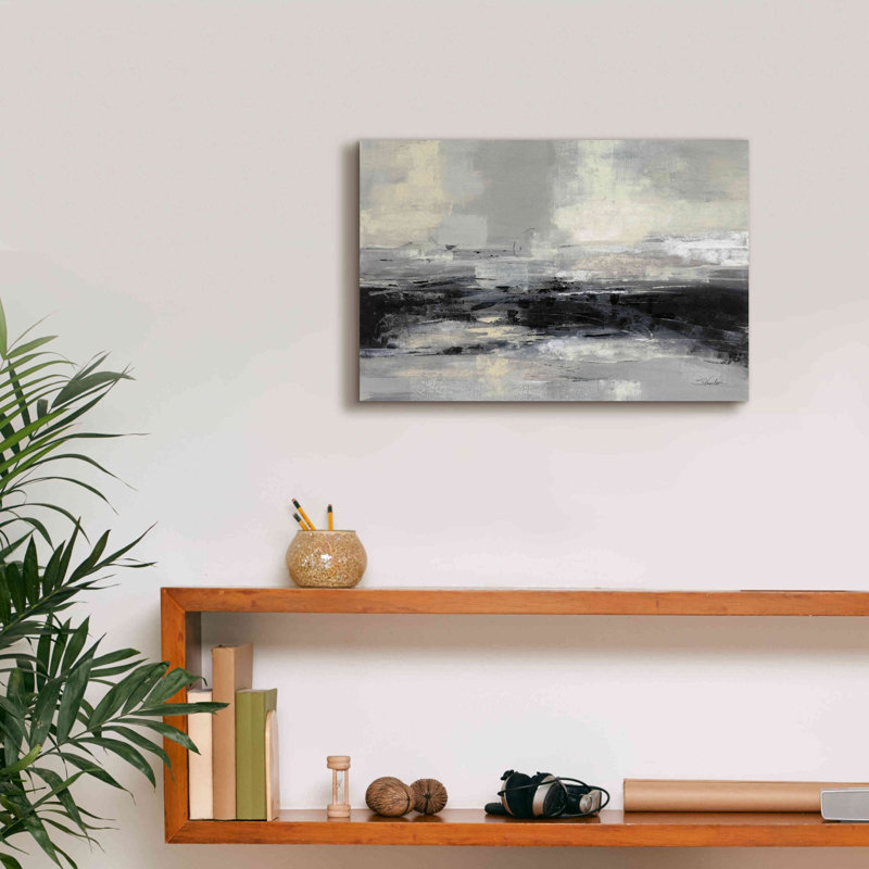 «Winter Road» par Silvia Vassileva, art mural sur toile, H 12 po x l 18 po x P 0,75 po