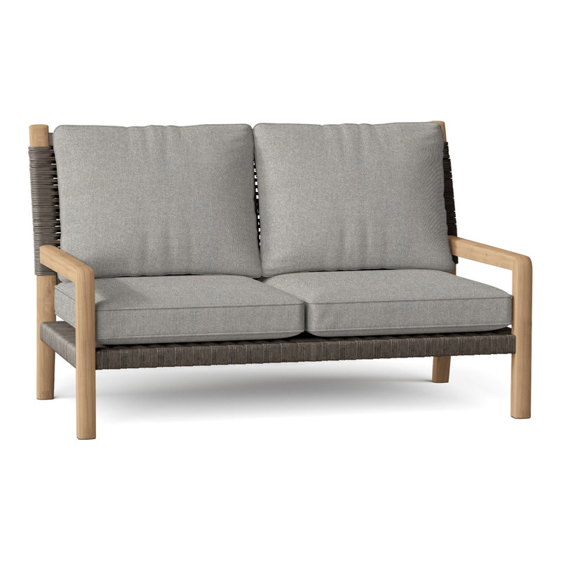 Hudson Outdoor 2 - Seat Loveseat, Sharkskin, Hudson Charcoal Lace