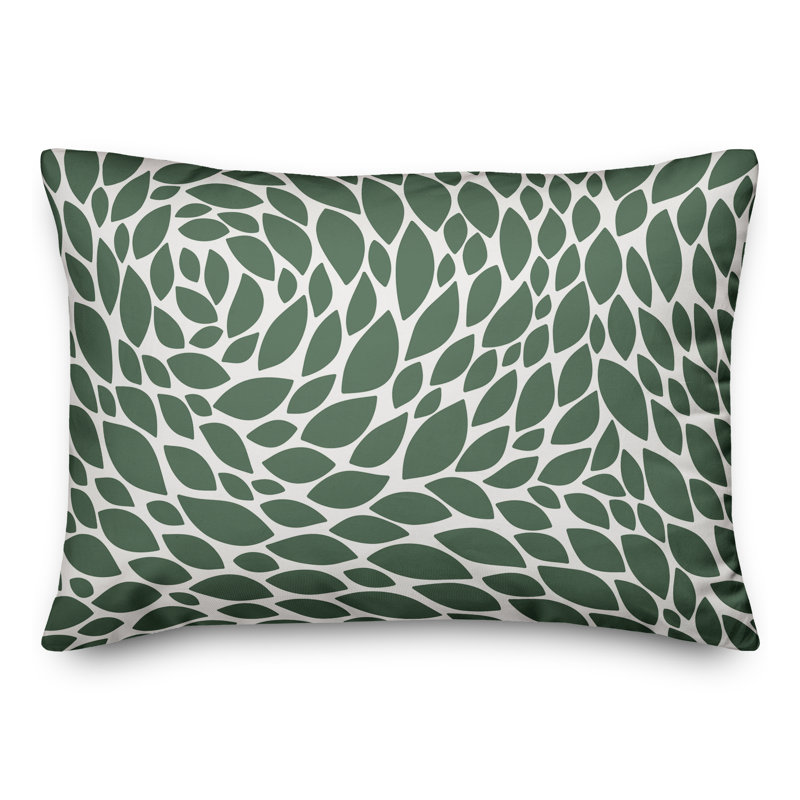 Abstract Outdoor Throw Pillow, Green