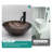 Tempered Glass Vessel Bathroom Sink And Pop-Up Drain