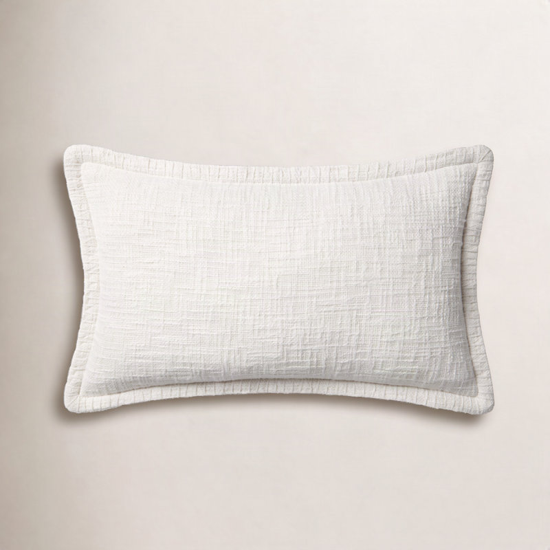 Favela Cotton Reversible Throw Pillow, Down Blend, 13" H x 21" W x 6" D