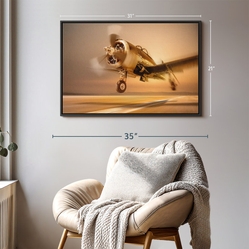 Art mural «Drifting Sports Plane», H 21 po x l 31 po