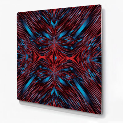 Op Art 10 Red Metal Wall Art