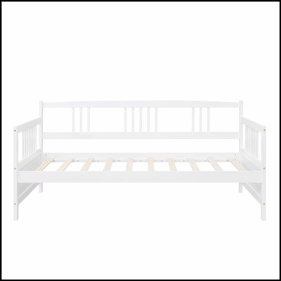 Versatile Daybed Wood Bed with Trundle, Perfect for Guest Rooms and Small Spaces, Combining Durability and Dual Functionality.