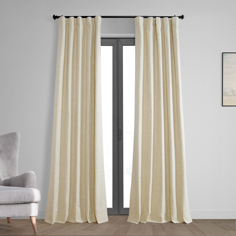 Rideaux occultant pour chambre à coucher à rideaux occultant et isolant Boditr, Beige clair naturel, 50 po x 96 po