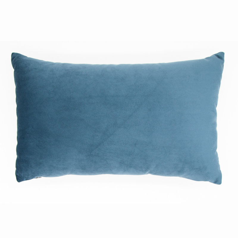 Housse de coussin rectangulaire en polyester Childersburg, Bleu marine