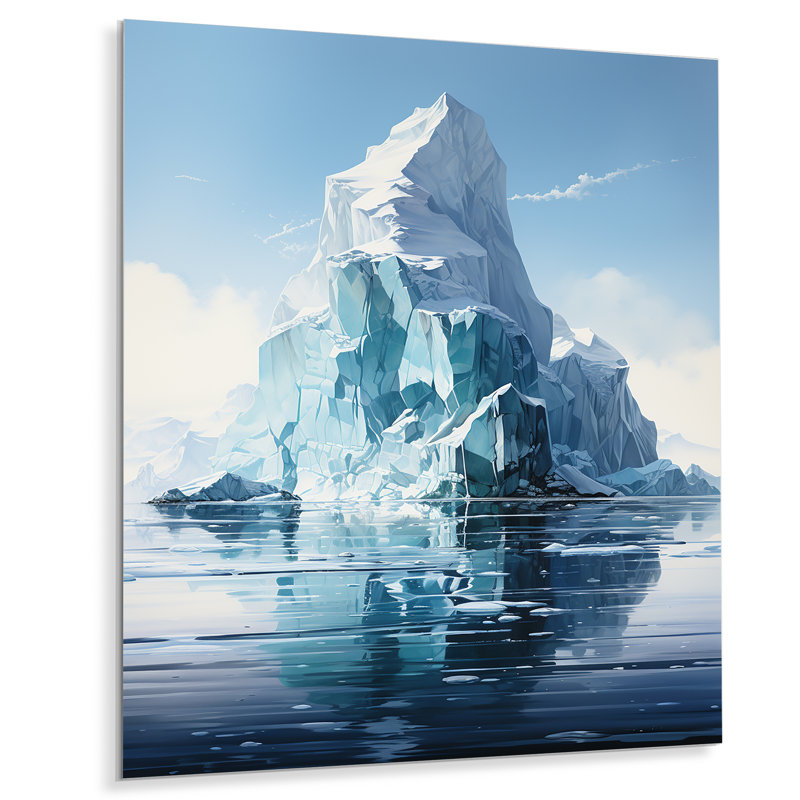 Glacier Majesty - reproduction d'art sur métal sans cadre, H 20 po x l 12 po x P 1 po