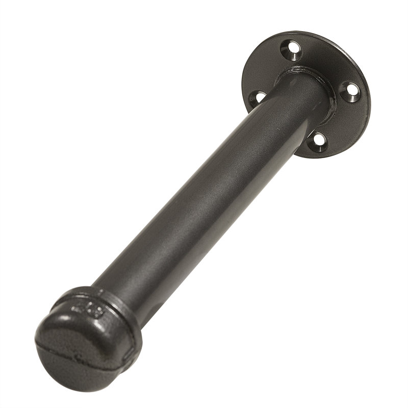 Rowley 1.25'' Metal Industrial Pipe Clothing Rack, Anthracite Gray