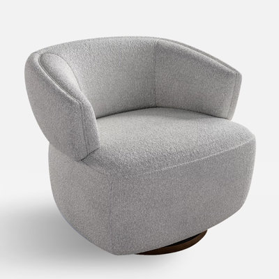 Modern Round Swivel Barrel Chair
