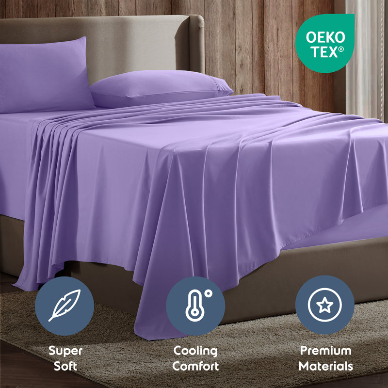 Ensemble de draps Luxury Collection Classic, Mauve Evora, Très grand séparé