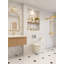 Toilette allongée murale à double chasse 2 pièces avec réservoir encastré mural (siège inclus)-99929634