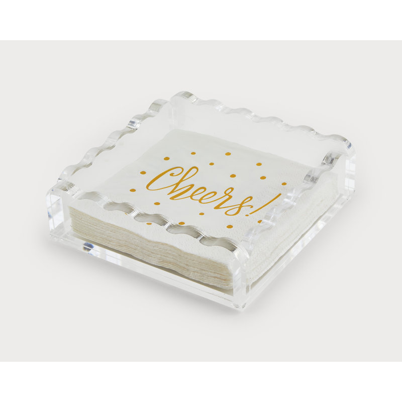 Acrylic Coctail Napkin- Wave Design