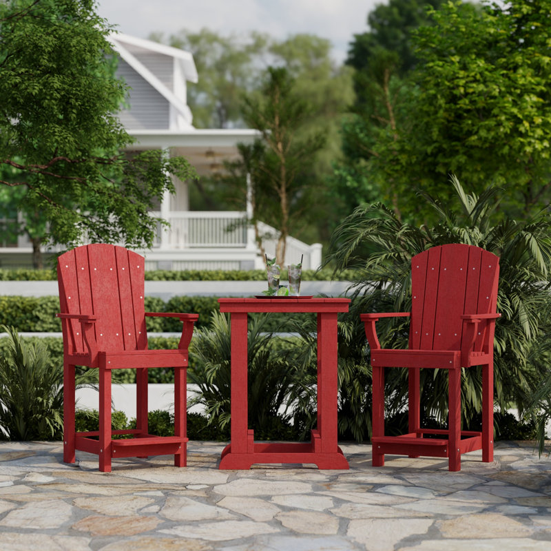 Heritage 3-Piece Patio Set, Cardinal Red