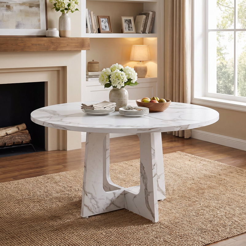with Iron Base Dining Table