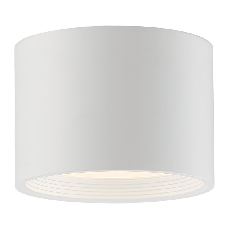 Mcgann Flush Mount, White, 5.25" H x 8" W x 8" D