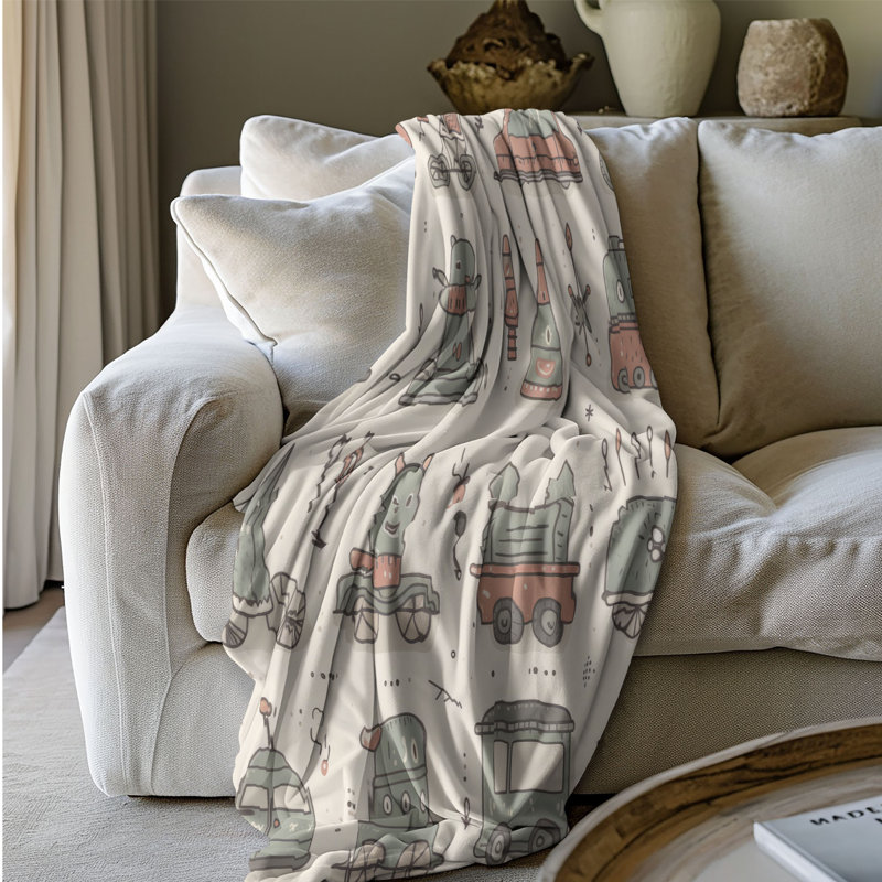 Mini Vehicles - 1 Piece Premium Blanket, Twin