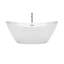 Baignoire de trempage autoportante en acrylique avec robinet 66 po. X 32 po. Dorrit-136424731-108352001-136428841