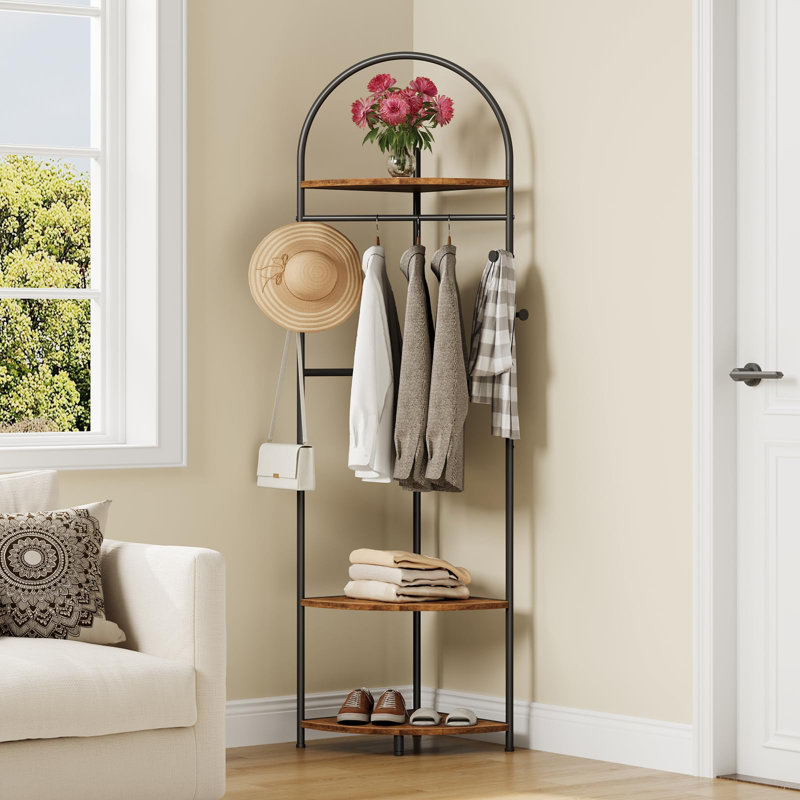 Metal Freestanding 4 - Hook Coat Rack