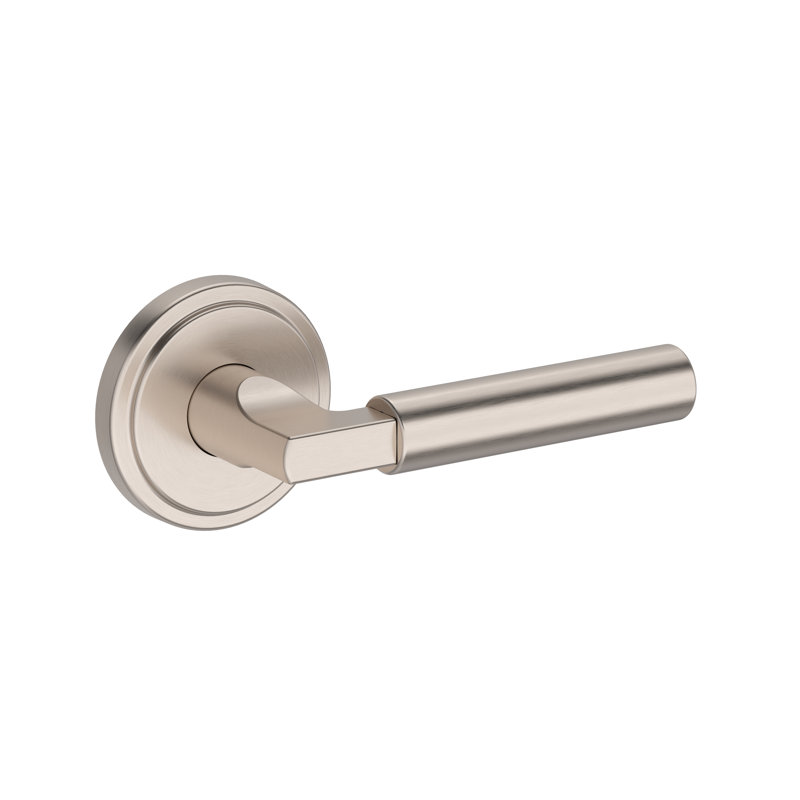 Lake Forest Passage Lever with Stepped Round Rose, Satin Nickel